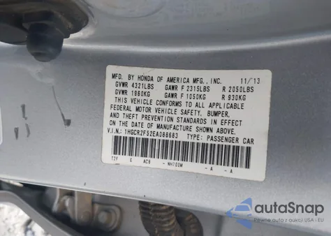 2014 Honda Accord Sport from USA, damaged, VIN 1HGCR2F52EA088683